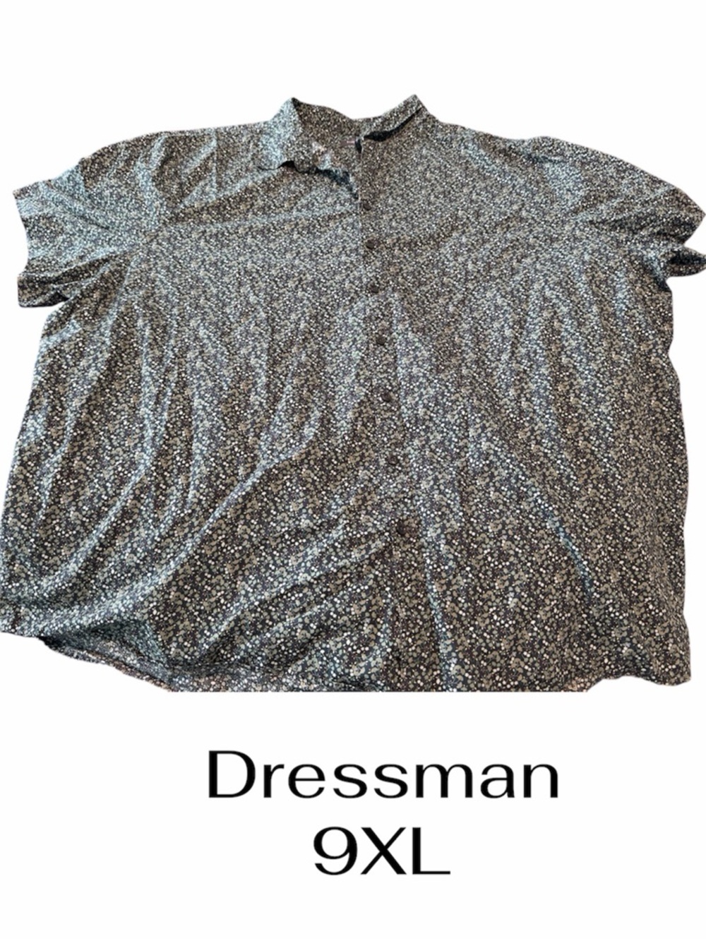 Dressmann Green and Black Floral shirt